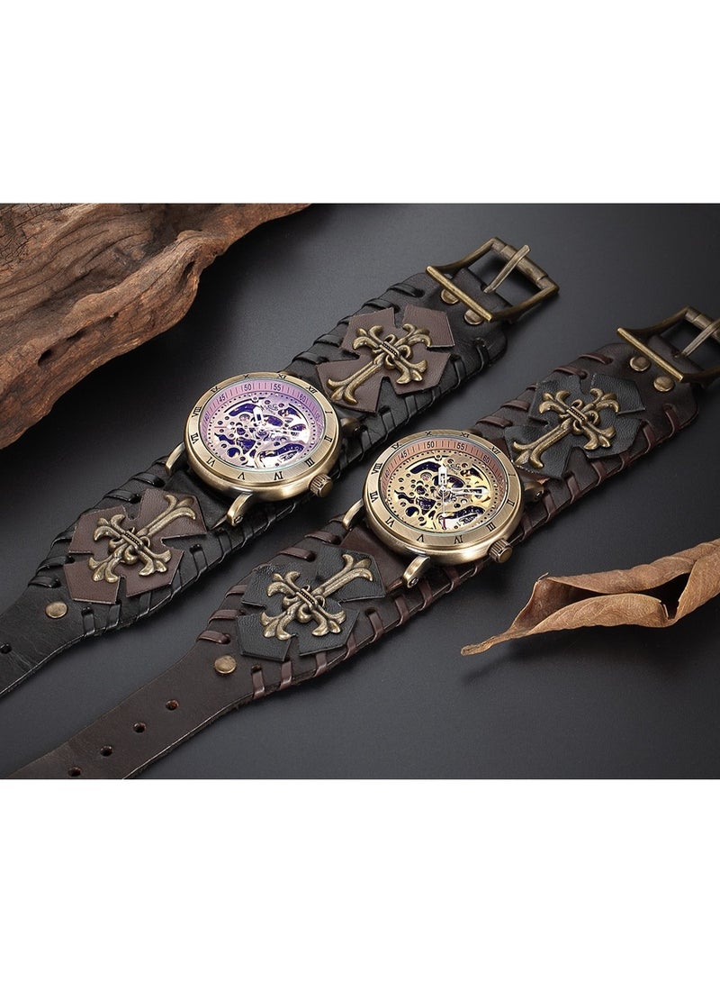 Shenhua Watches for Men Watch Leather Strap Luxury Luminous Water Resistant Automatic Mechanical Wristwatch - Image 3